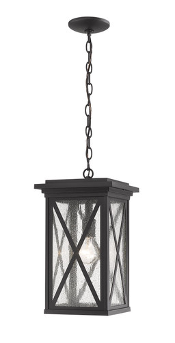 Brookside 1 Light Outdoor Chain Mount Ceiling Fixture in Black (583CHB-BK)