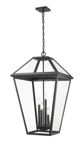 Talbot 4 Light Outdoor Chain Mount Ceiling Fixture in Black (579CHXLX-BK)