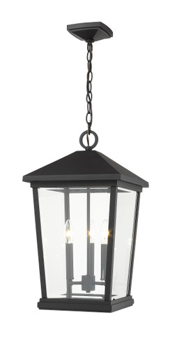 Beacon 3 Light Outdoor Chain Mount Ceiling Fixture in Black (568CHXL-BK)