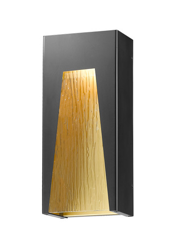 Millenial 1 Light Outdoor Wall Light in Black Gold (561B-BK-GD-CSL-LED)