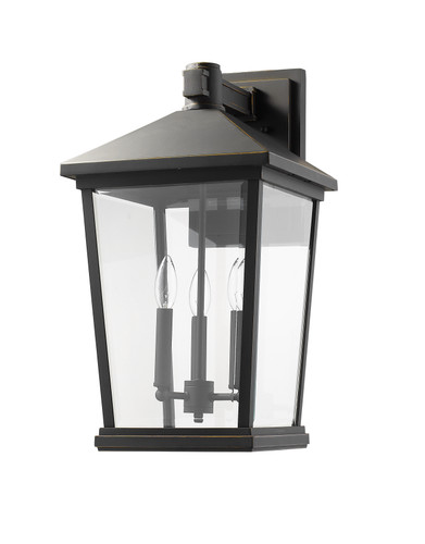 Beacon 3 Light Outdoor Wall Sconce in Oil Rubbed Bronze (568XL-ORB)