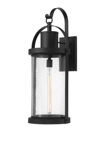 Roundhouse 1 Light Outdoor Wall Sconce in Black (569XL-BK)