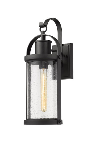 Roundhouse 1 Light Outdoor Wall Sconce in Black (569M-BK)