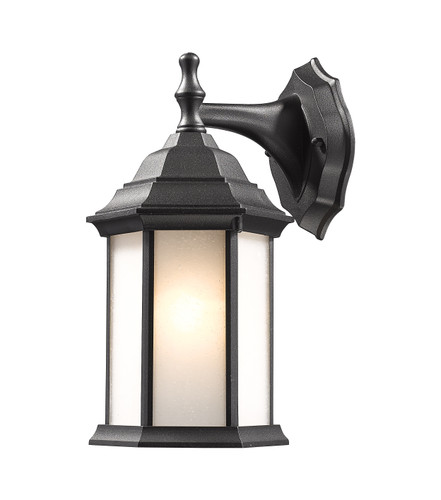 Waterdown 1 Light Outdoor Wall Light in Black (T21-BK-F)