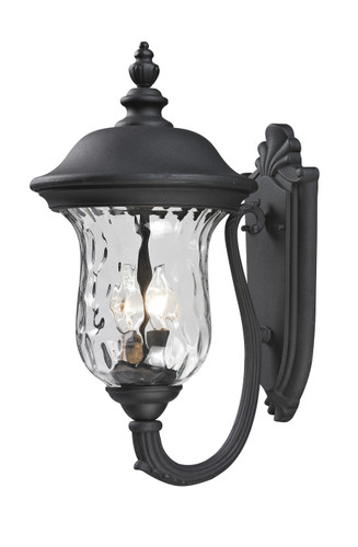 Armstrong 2 Light Outdoor Wall Light in Black (533M-BK)