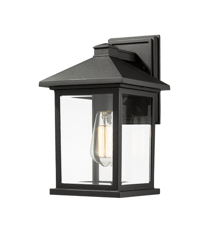 Portland 1 Light Outdoor Wall Light in Black (531M-BK)