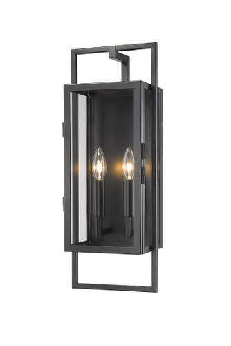 Lucian 2 Light Outdoor Wall Sconce in Black (598M-BK)