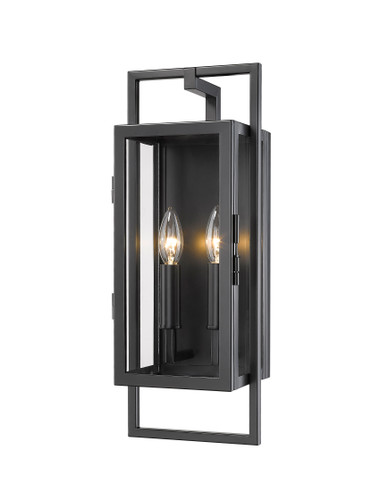 Lucian 2 Light Outdoor Wall Sconce in Black (598S-BK)