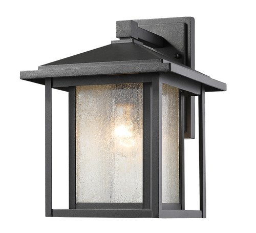 Aspen 1 Light Outdoor Wall Light in Black (554M-BK)