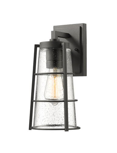 Helix 1 Light Outdoor Wall Sconce in Black (591M-BK)
