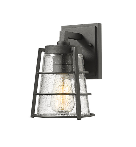 Helix 1 Light Outdoor Wall Sconce in Black (591S-BK)