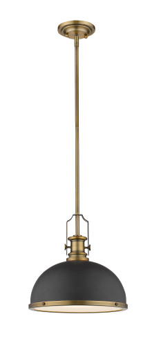 Melange 1 Light Pendant in Bronze + Heritage Brass (725P12-BRZ+HBR)