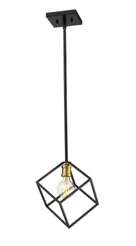 Vertical 1 Light Pendant in Bronze + Olde Brass (478P11-BRZ-OBR)