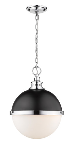 Peyton 2 Light Pendant in Matte Black + Chrome (619P14-MB-CH)