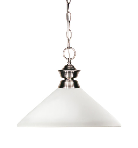 Shark 1 Light Pendant in Brushed Nickel (100701BN-AMO14)