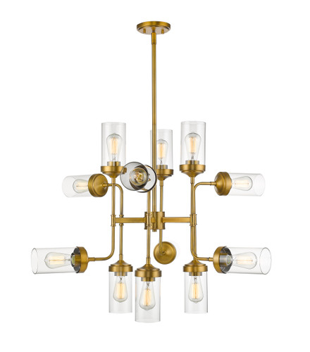 Z-Lite Calliope 12 Light Chandelier in Foundry Brass (617-12FB)