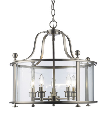 Wyndham 5 Light Pendant in Brushed Nickel (191-5)