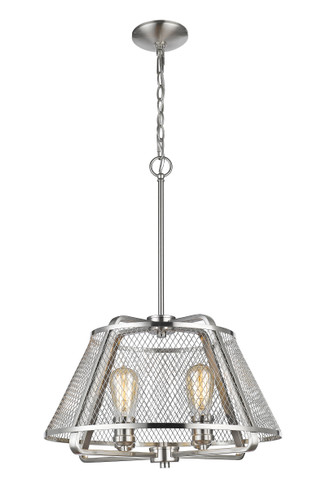 Z-Lite Iuka 4 Light Pendant in Brushed Nickel (451-19BN)