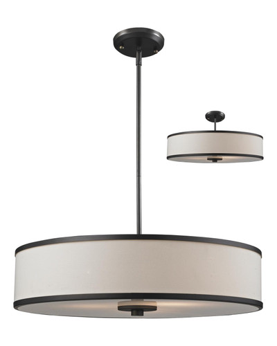 Cameo 3 Light Convertible Pendant in Factory Bronze (165-24)