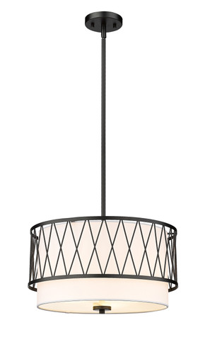 Dalton 3 Light Pendant in Matte Black (198-17MB)