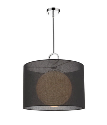 Arosia 1 Light Pendant in Chrome (194-20BK-C)