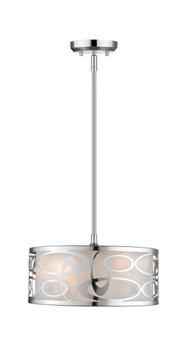 Opal 3 Light Pendant In Chrome (195-14CH)