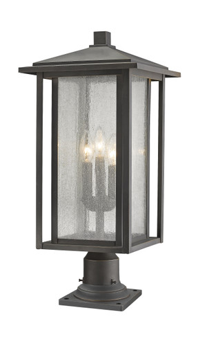 Aspen 3 Light Outdoor Pier Mounted Fixture in Oil Rubbed Bronze (554PHXLR-533PM-ORB)