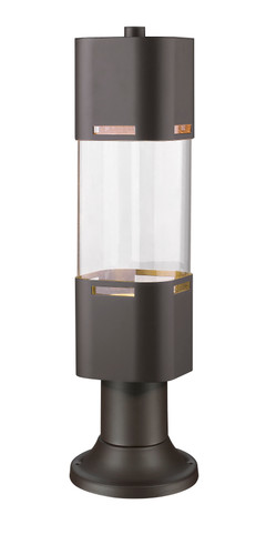 Lestat 1 Light Outdoor LED Post Head with Pier Mount in Deep Bronze (562PHBR-553PM-DBZ-LE)