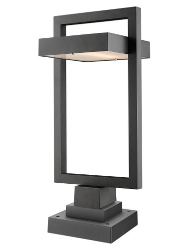 Luttrel 1 Light Outdoor Pier Mounted Fixture in Black (566PHBS-SQPM-BK-LED)