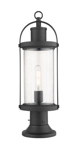 Roundhouse 1 Light Outdoor Pier Mounted Fixture in Black (569PHM-553PM-BK)