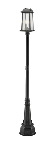 Millworks 2 Light Outdoor Post Mounted Fixture in Black (574PHMR-564P-BK)