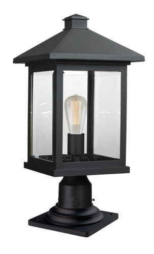 Portland 1 Light Outdoor Pier Mount Light in Black (531PHBR-533PM-BK)