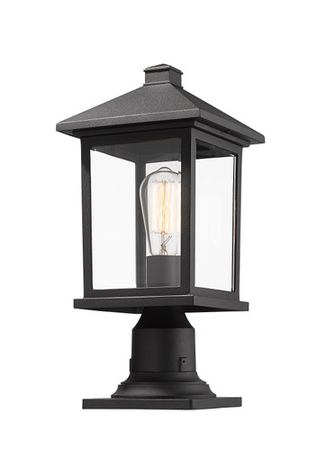 Portland 1 Light Outdoor Pier Mount Light in Black (531PHMR-533PM-BK)