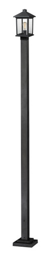 Portland 1 Light Outdoor Post Light in Black (531PHMS-536P-BK)