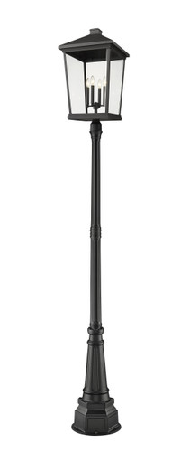 Beacon 4 Light Outdoor Post Mounted Fixture in Black (568PHXXLR-564P-BK)