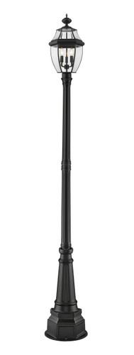 Z-Lite Westover 3 Light Outdoor Post Mounted Fixture in Black (580PHB-564P-BK)