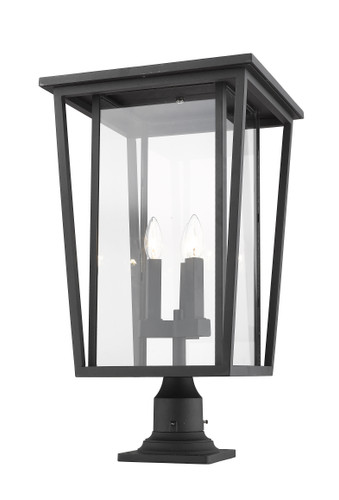 Seoul 3 Light Outdoor Pier Mounted Fixture in Black (571PHXLR-533PM-BK)