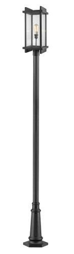 Fallow 1 Light Outdoor Post Mounted Fixture in Black (565PHBR-557P-BK)