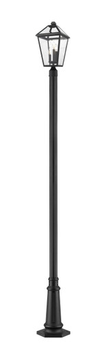 Talbot 3 Light Outdoor Post Mounted Fixture in Black (579PHBR-557P-BK)