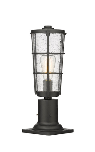 Helix 1 Light Outdoor Pier Mounted Fixture in Black (591PHM-533PM-BK)