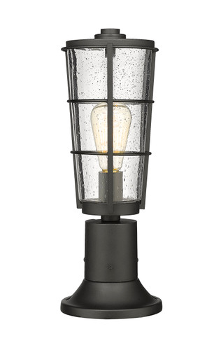 Helix 1 Light Outdoor Pier Mounted Fixture in Black (591PHM-553PM-BK)