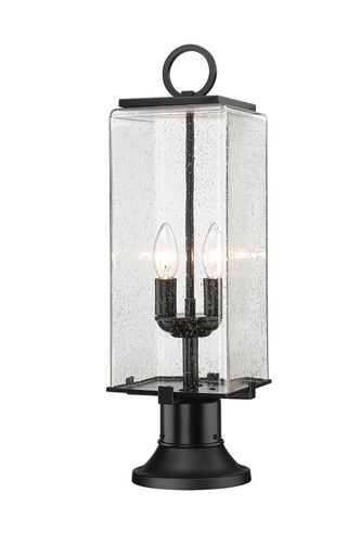 Sana 2 Light Outdoor Pier Mounted Fixture in Black (592PHMR-553PM-BK)