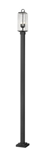 Sana 2 Light Outdoor Post Mounted Fixture in Black (592PHMS-536P-BK)