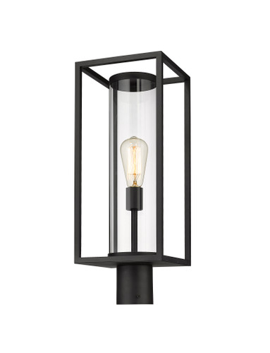 Dunbroch 1 Light Outdoor Post Mount Fixture in Black (584PHMR-BK)