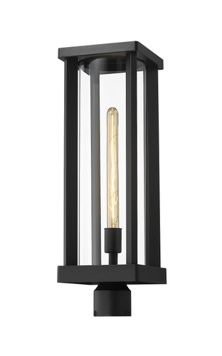 Glenwood 1 Light Outdoor Post Mount Fixture in Black (586PHBR-BK)