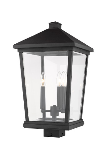 Z-Lite Beacon 3 Light Outdoor Post Mount Fixture in Black (568PHXLS-BK)