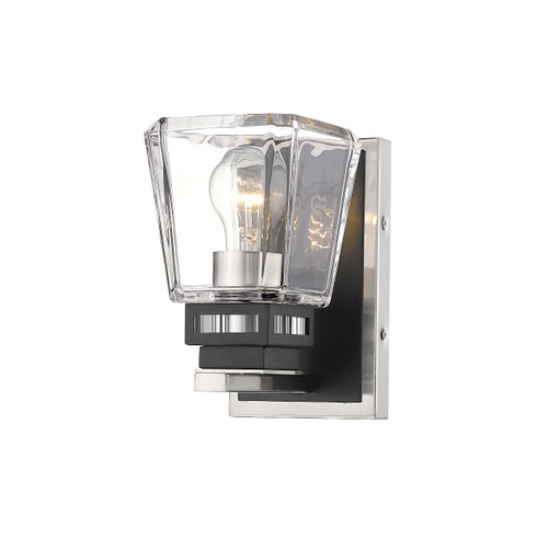 Jackson 1 Light Wall Sconce in Brushed Nickel + Matte Black (474-1S-BN-MB)