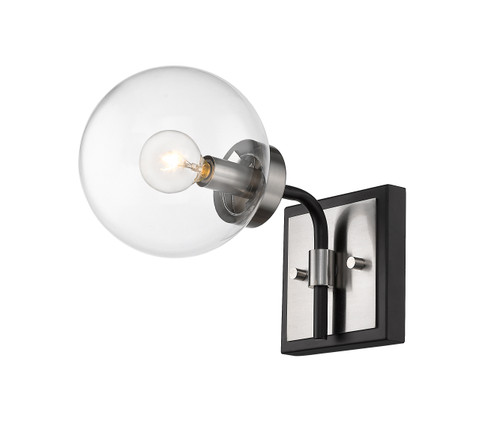 Parsons 1 Light Wall Sconce in Matte Black + Brushed Nickel (477-1S-MB-BN)