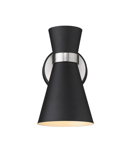 Soriano 1 Light Wall Sconce in Matte Black + Brushed Nickel (728-1S-MB-BN)