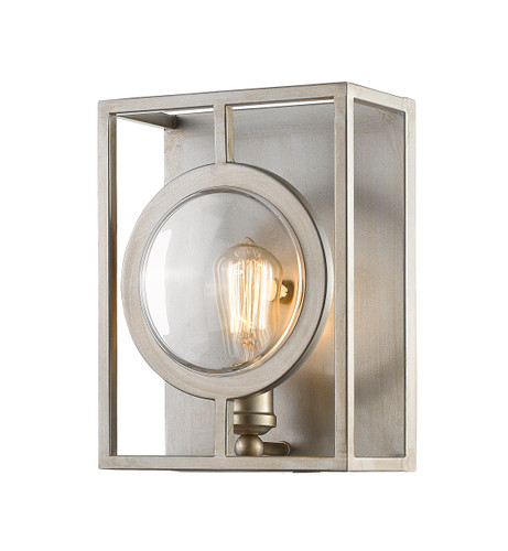 Port 1 Light Wall Sconce in Antique Silver (448-1S-B-AS)